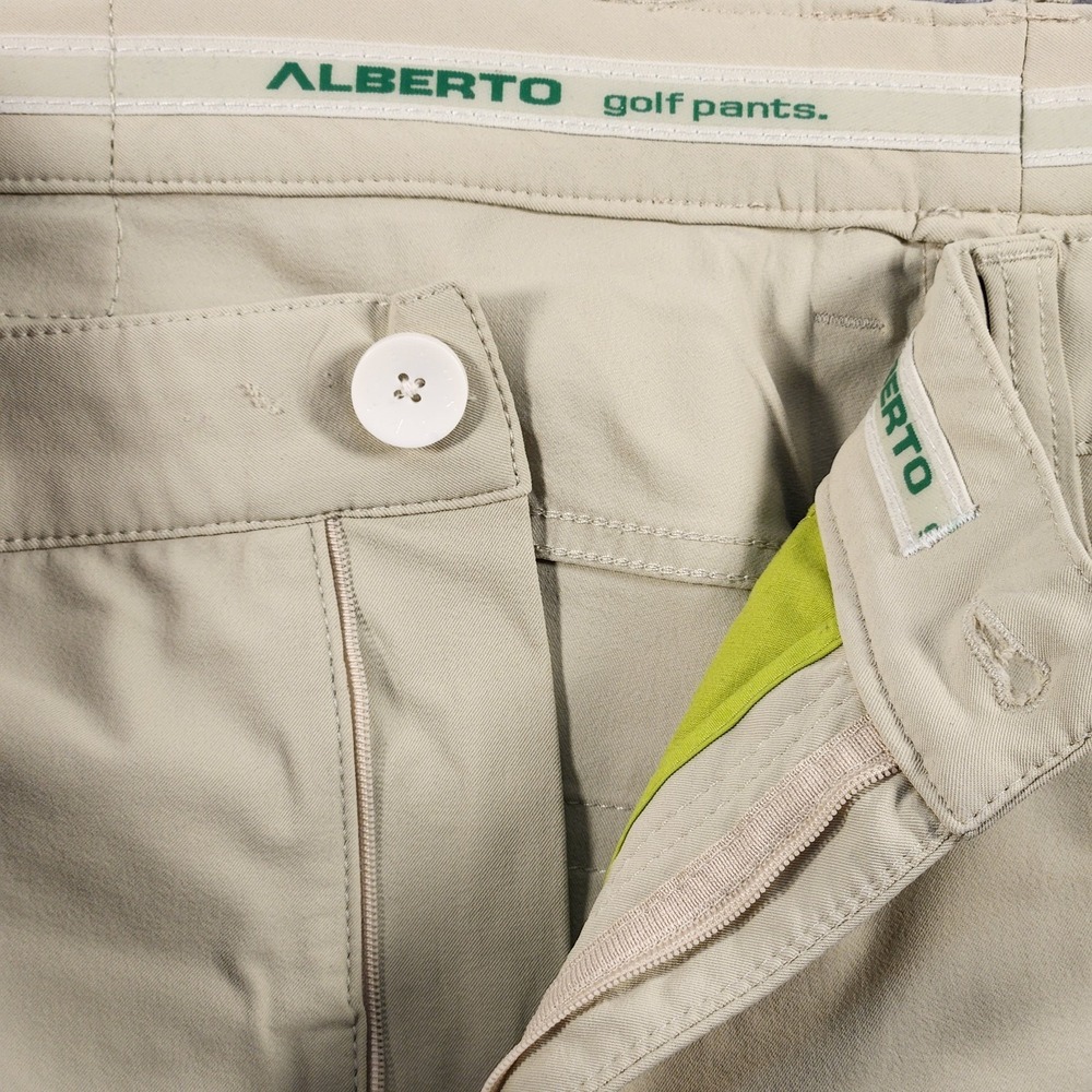 Albreto Golf Pants‎ 41x28 biege chino poylester blend Stretch Modern Fit
